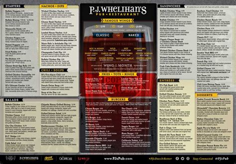 pj whelihans|p j whelihan's menu.